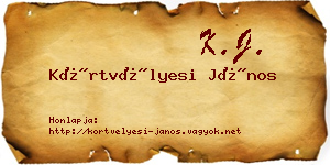 Körtvélyesi János névjegykártya